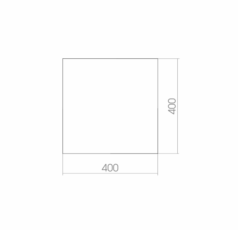 Зеркало MIXLINE квадрат 400*400 (ШВ) б/полки