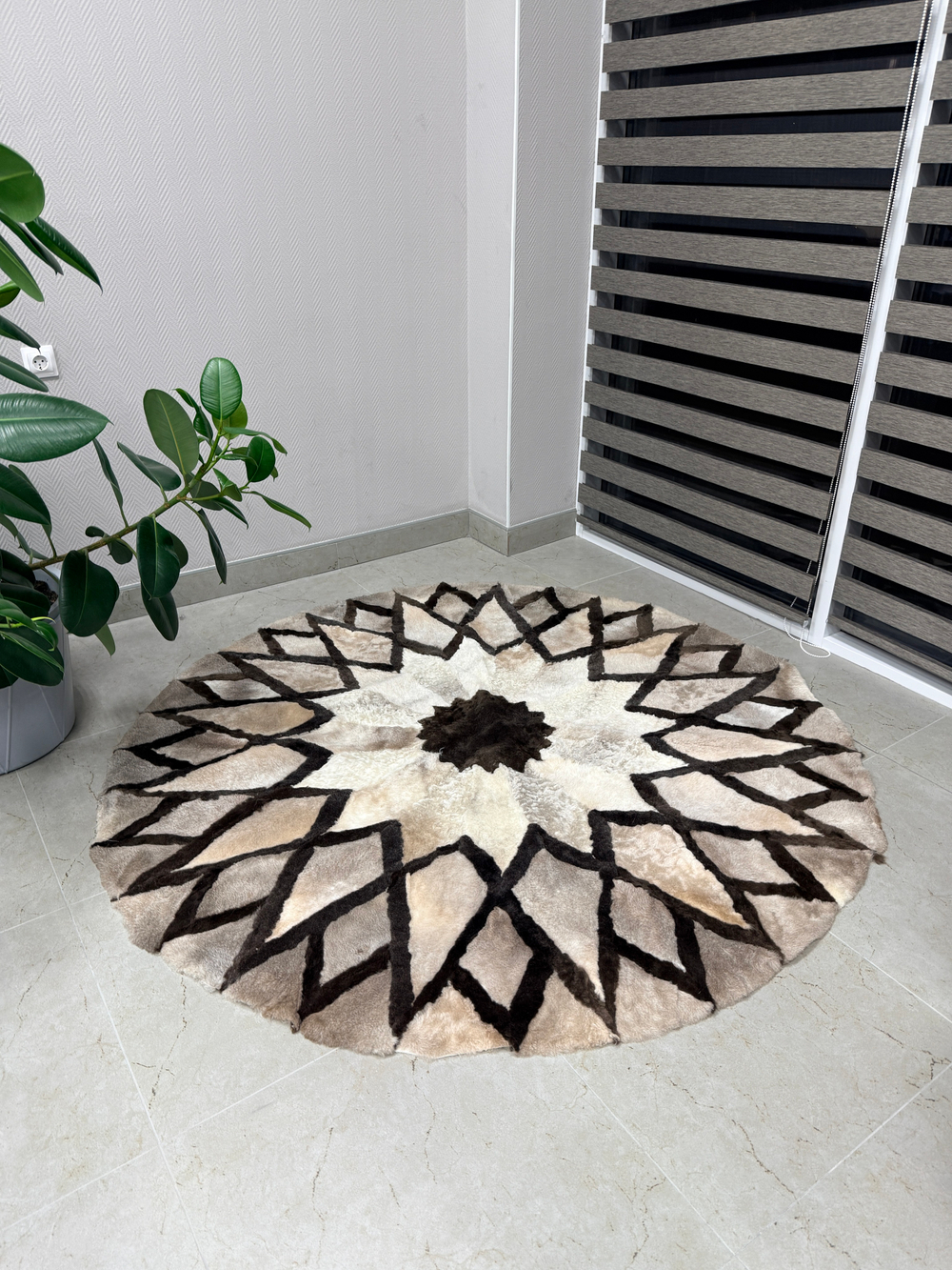 Ковер шкура натуральная овчина меховой