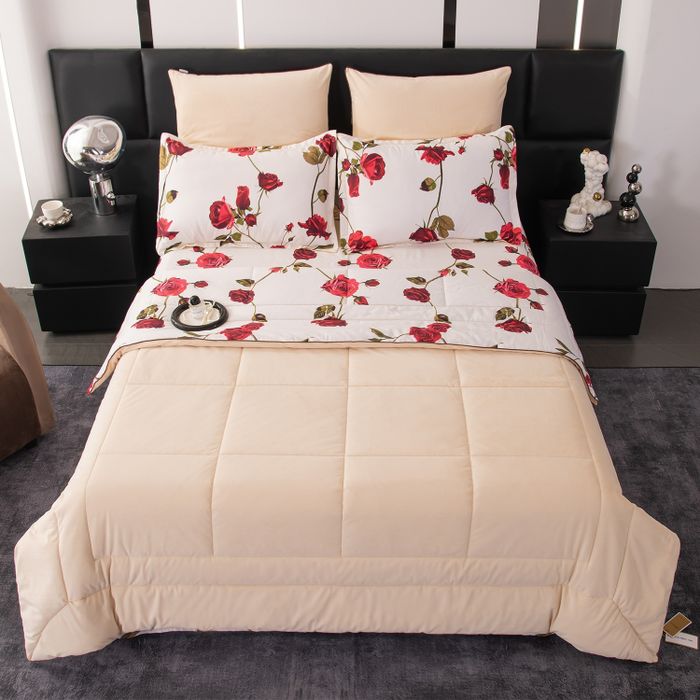 Комплект постельного белья с одеялом Сатин Велюрия Люкс «Цветочный вальс»