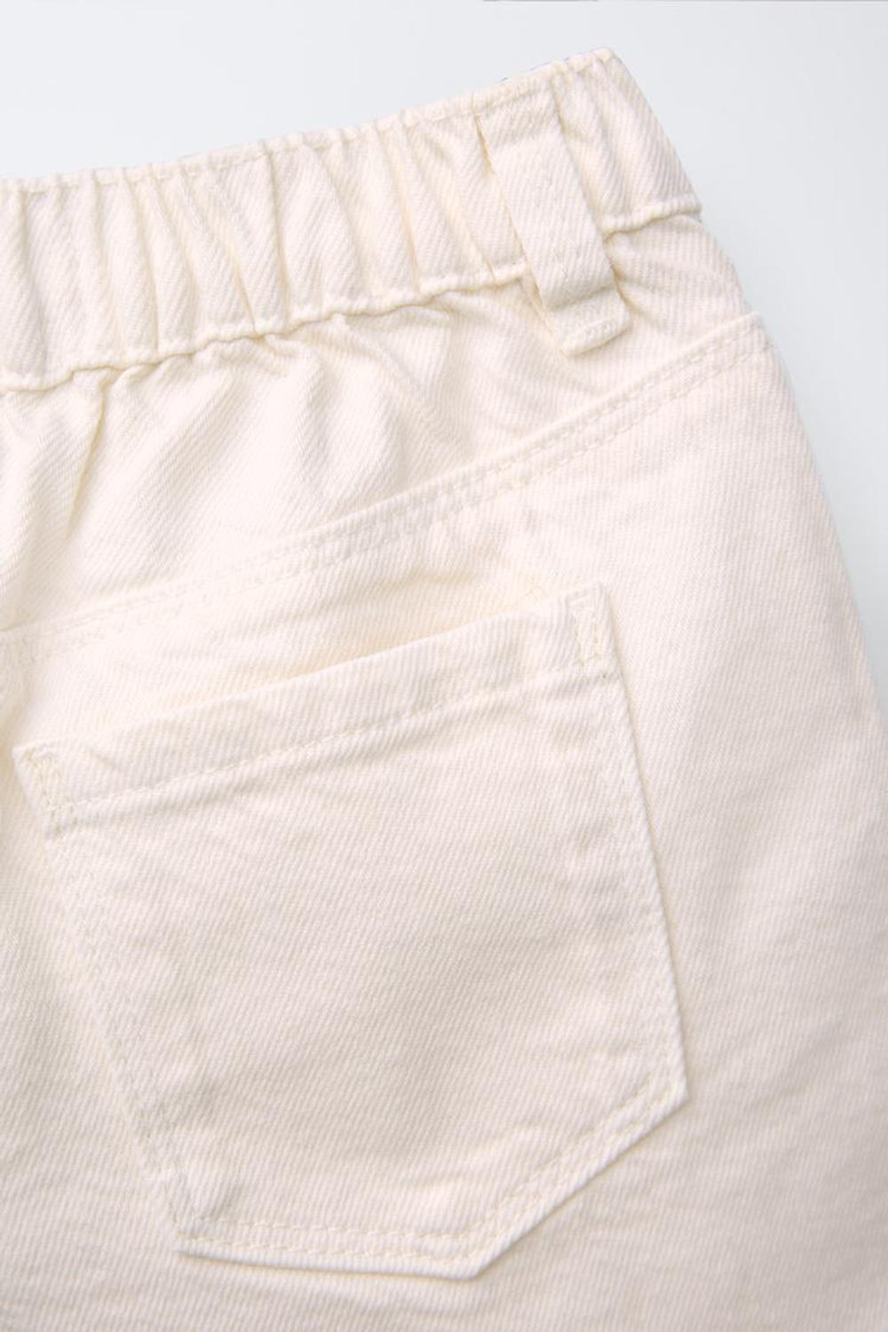 ZARA БЕРМУДЫ TS FIT ИЗ ТВИЛА, ЖЕЛТОВАТО-БЕЛЫЙ