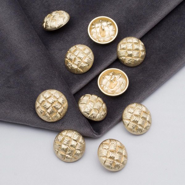 Пуговицы металл на ножке 28L=18 мм, M.Gold (матовый золотой), 10 шт, MP03