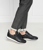 Кожаные кроссовки Calvin Klein - черный(HM0HM01343)