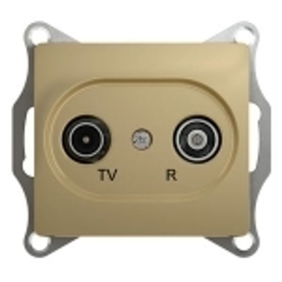 Розетка телевизионная проходная TV/R 2-м СП Glossa 4дБ механизм титан SchE GSL000495