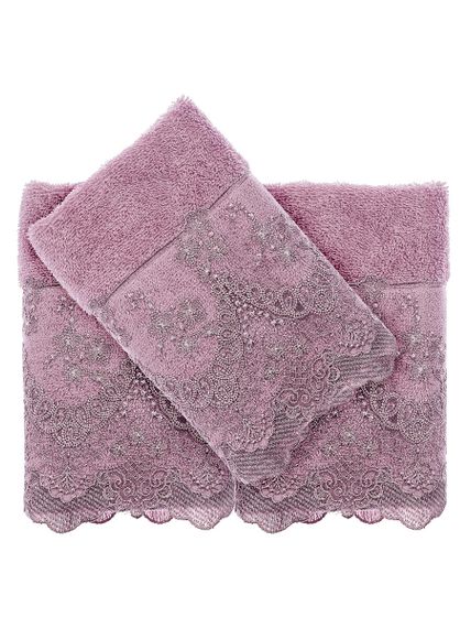 Набор полотенец Regina 2 предмета фиолетовый TIVOLYO HOME Турция