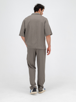 Костюм льняной с брюками. Хаки