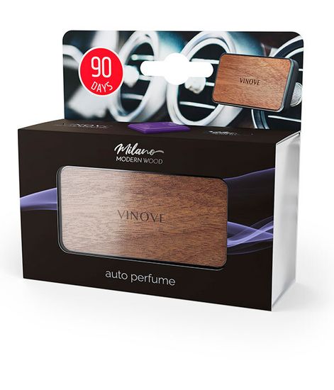 МИЛАН натуральное дерево, дизайнерский ароматизатор для автомобиля Wood Milano, Vinove