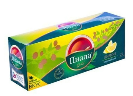 Чай черный "Пиала gold" Лимон 25 пак. Казахстан