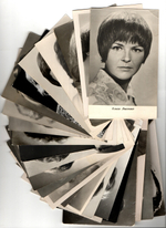 №85 Открытки Артисты и актёры СССР 1960–1970-е г. 25 штук. Чёрно-белые, чистые, без повторов