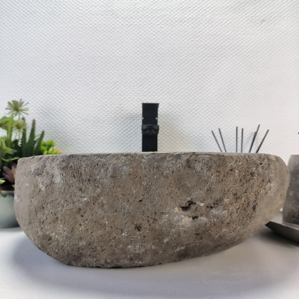 Раковина из речного камня RS-64140 (48*43*16) 0123