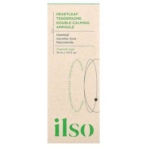 ilso, Heartleaf Tendersome, двойная успокаивающая сыворотка, 30 мл (1,01 жидк. унции)