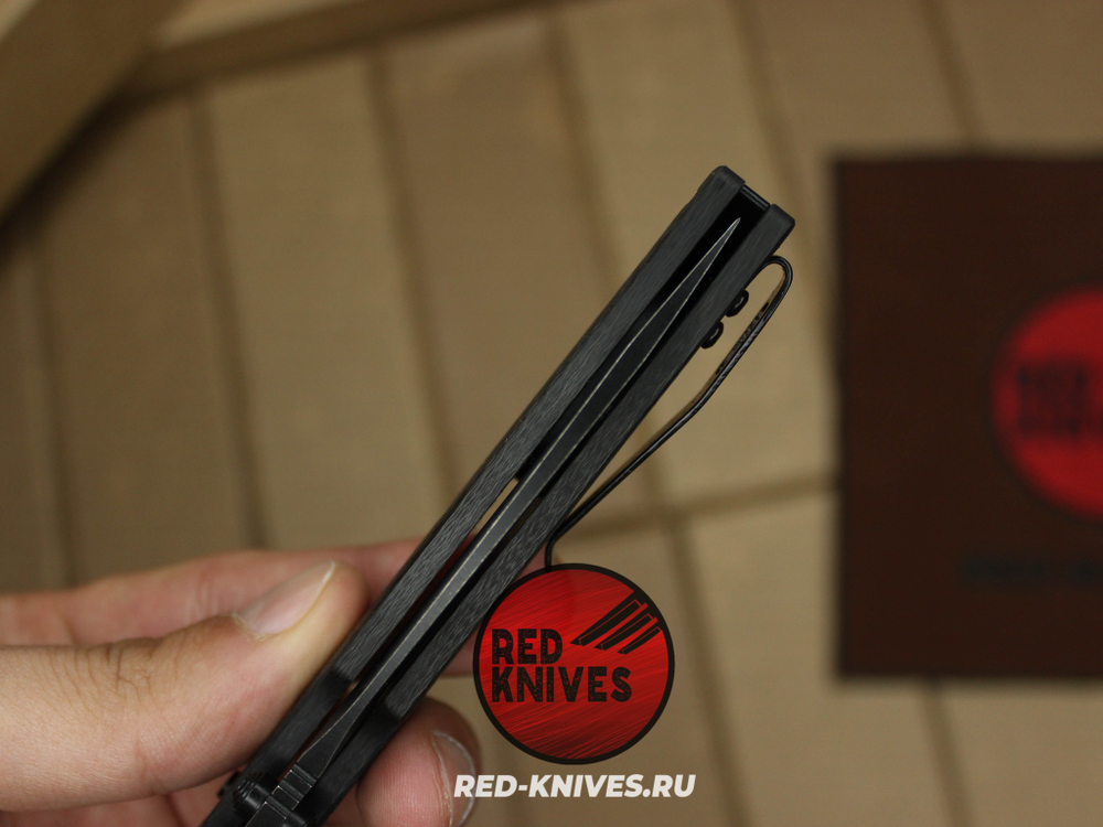 Нож Kershaw Iridium - рукоять карбон, клинок блэквош RK/Н1