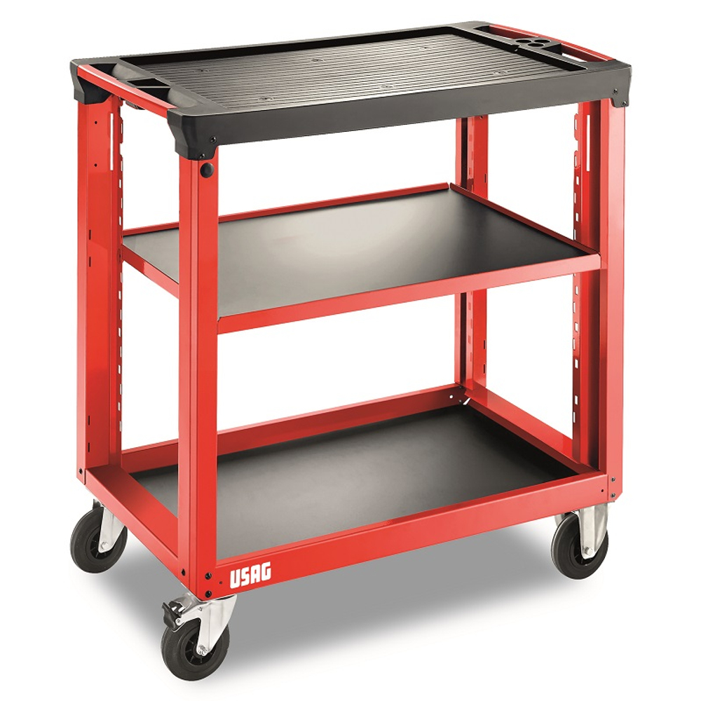 516 SUXLV Тележка открытая, широкая с двумя полками, USAG (Италия)