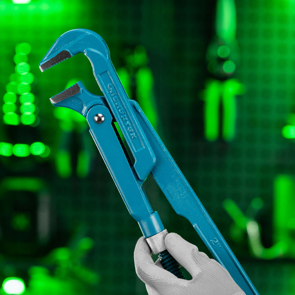 Ключ трубный рычажный №3, 2", литой, тип "L" Сибртех