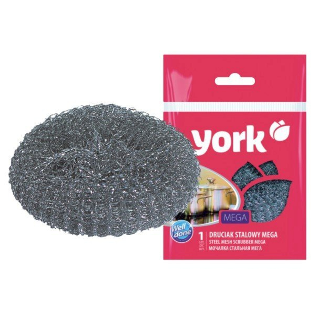 Губка металлическая York MEGA стальная 40 г
