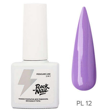 Однофазный гель-лак для педикюра RockNail Pedicure Line 12 Fluff Yeah, 6 мл