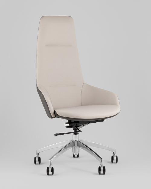 Кресло руководителя TopChairs Soulo светло-серый, серый