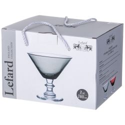 НАБОР БОКАЛОВ ДЛЯ МАРТИНИ ИЗ 2 ШТ "MIRAGE" GREY 280 МЛ