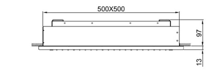 Fantini Встраиваемая металлическая база для душевой лейки Acqua Zone 75 00 C001A