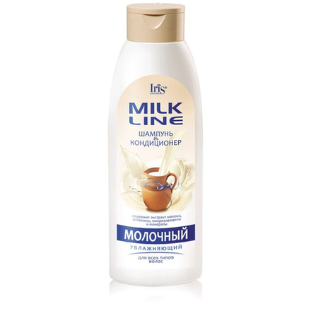 Шампунь-Кондиционер IRIS Milk Line Молочный Увлажняющий 1000 мл