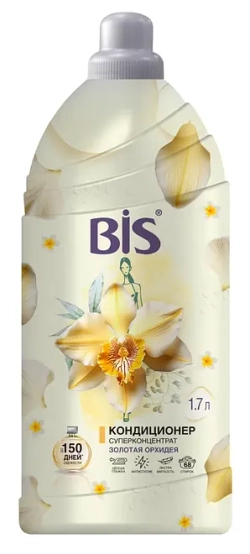 BIS Кондиционер для белья концентрированный Золотая орхидея 1,7л, блок 4шт.