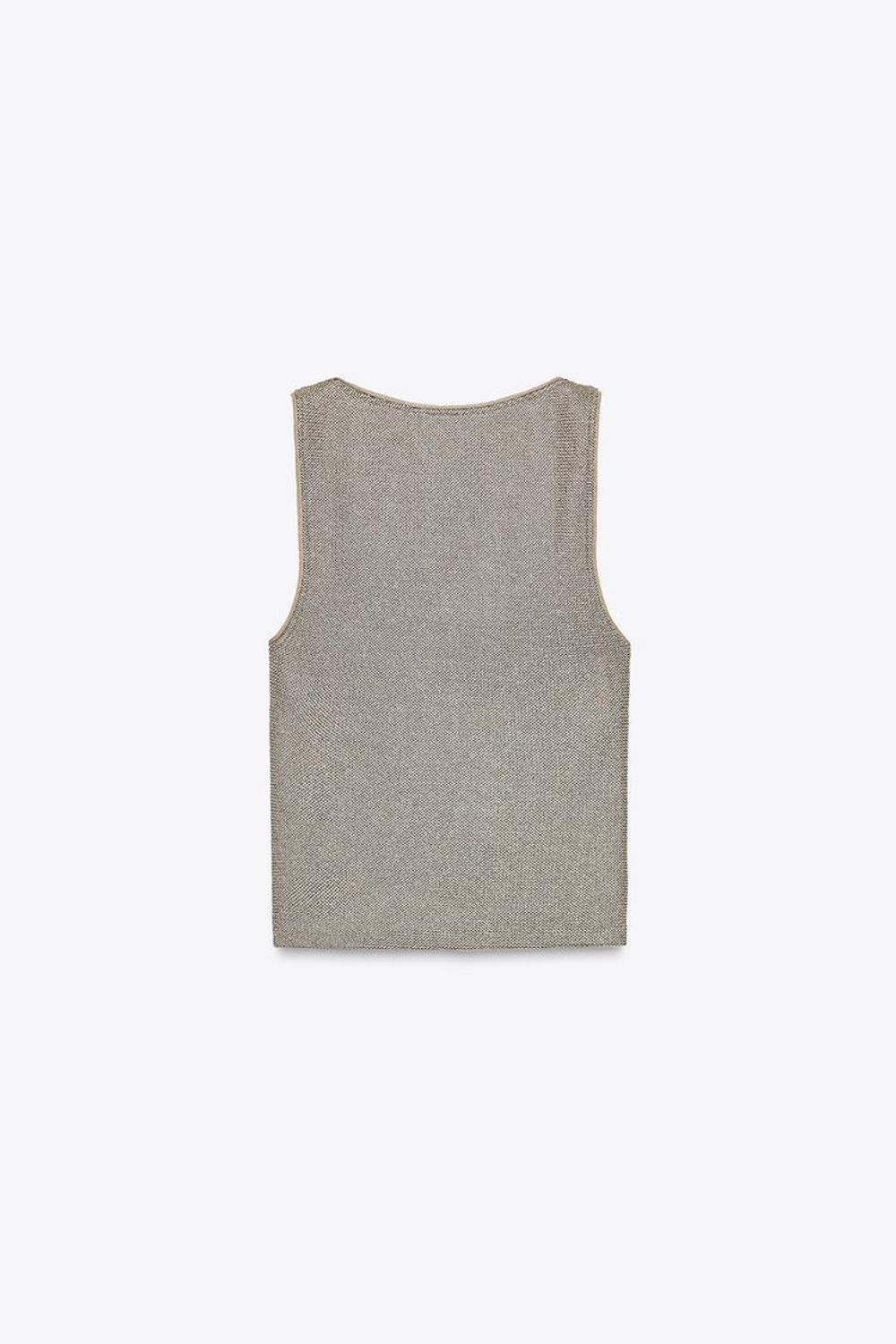 ZARA ТОП С ТЕКСТУРОЙ И МЕТАЛЛИЗИРОВАННОЙ НИТЬЮ, ЗОЛОТИСТЫЙ