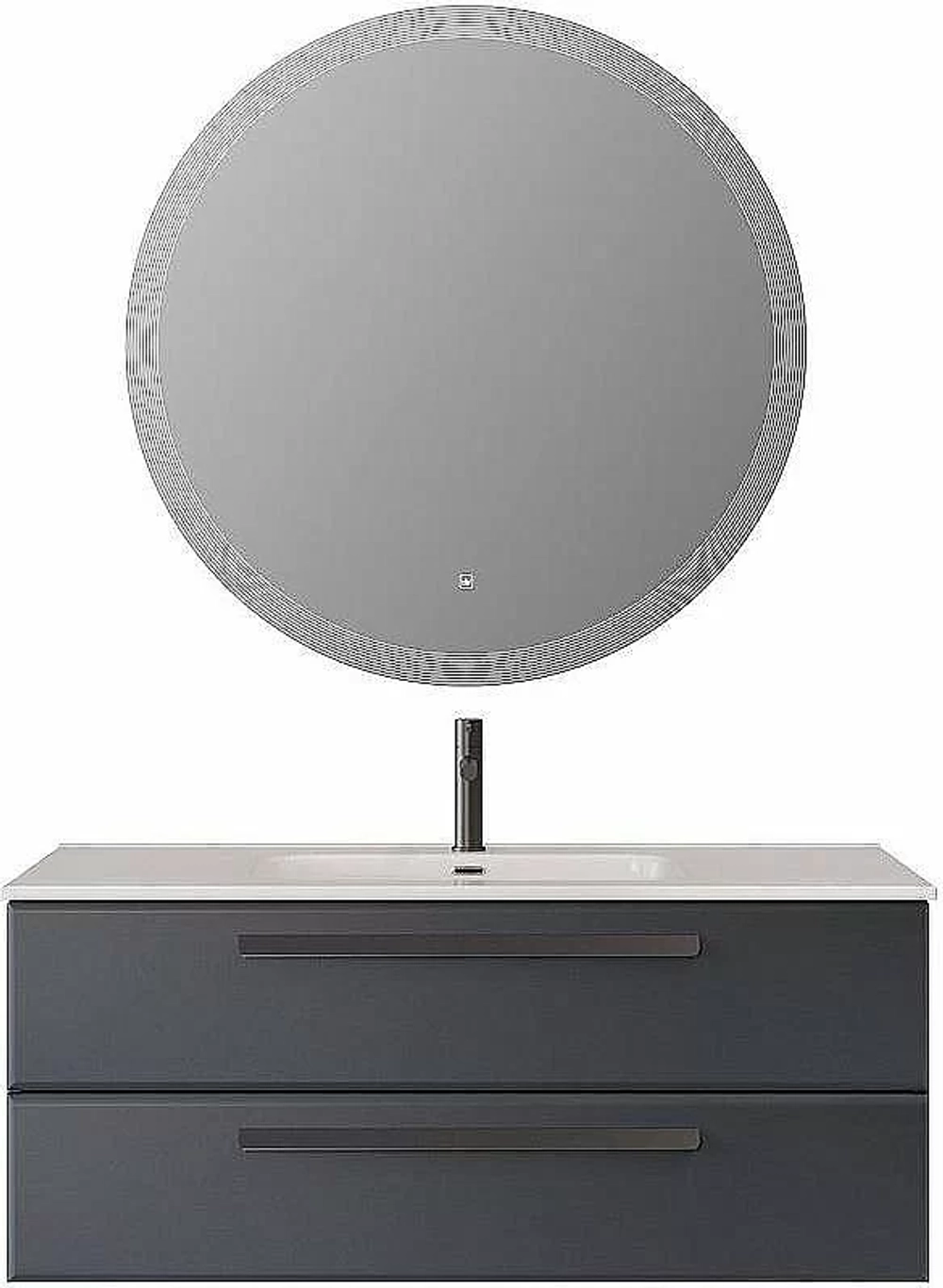 Тумба с раковиной Cezares ECO-CER-N 120 ECO-CER-N-1200-2C-SO-GR-P графит