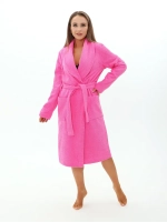 Халат женский махровый "Элит" с воротником шалькой, цвет: 105-Ярко-розовый