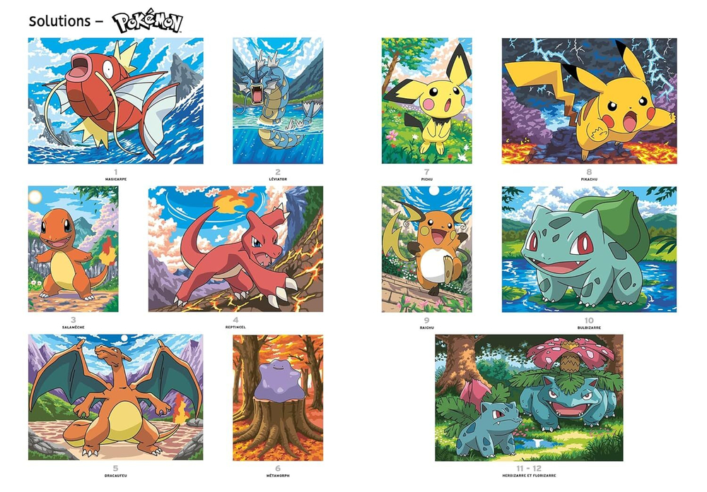 Раскраска по номерам Coloriages mystères - Pokémon 112 стр.