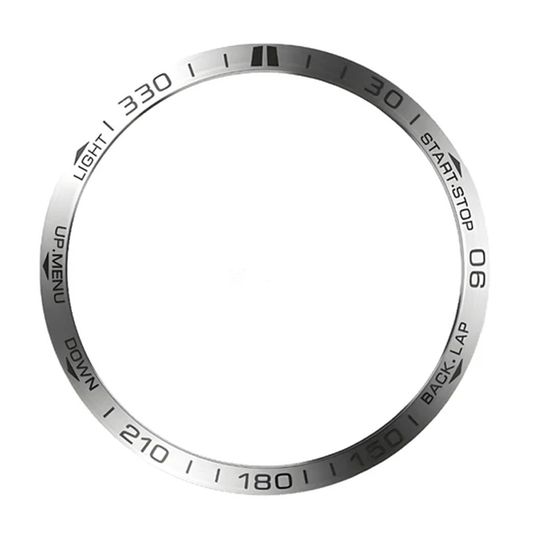 Накладка для Garmin Fenix 8 (51mm) для защиты безеля нержавеющая сталь (Серебристый)