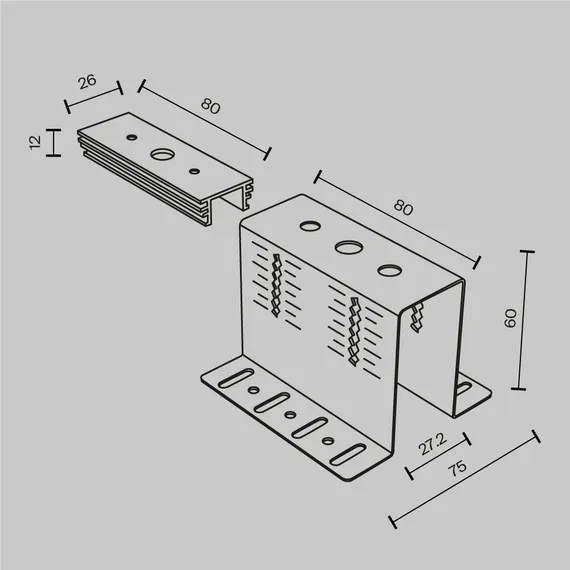 Крепеж для установки шинопровода Exility в деревянный потолок Technical tra034hcb