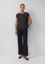 Блузка с кружевом из блестящей пряжи s.Oliver BLACK LABEL