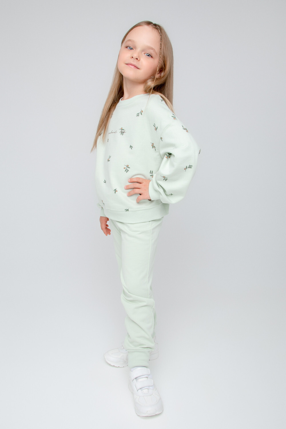КР 400542/зеленая лилия к387 брюки для девочки Crockid.