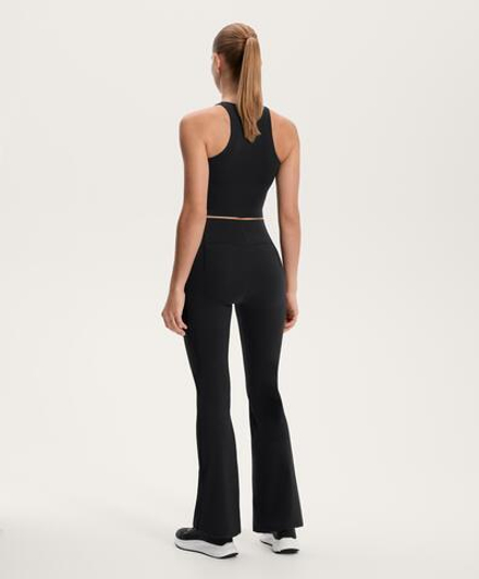 OYSHO Компрессионные брюки клеш Flare Compressive Raise Up, черный