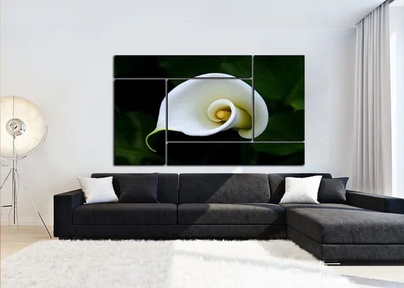 Модульная картина "Белый цветок"