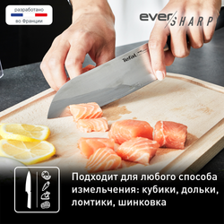 Нож сантоку с чехлом для заточки Tefal Ever Sharp K2579024