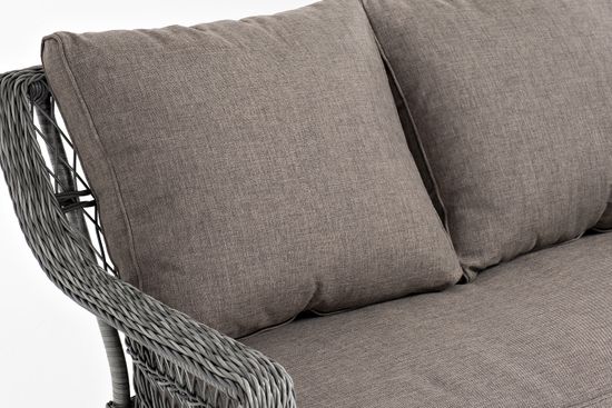 "Гранд Латте" диван трехместный из искусственного ротанга, цвет графит