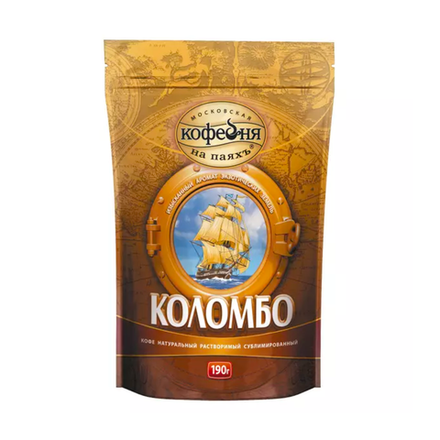 Кофе растворимый Московская Кофейня на Паяхъ Коломбо, 190 г, пакет