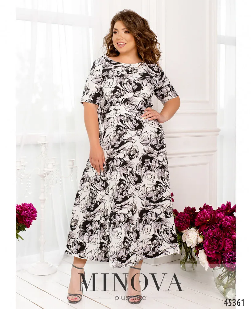 Платье 18-22-Серый Minova