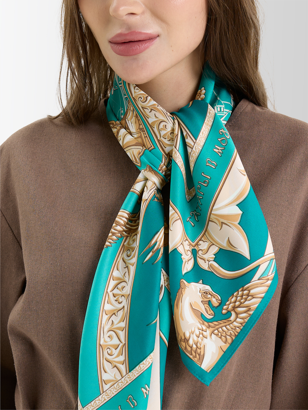 Платок «Казань Драгоценная» изумрудный