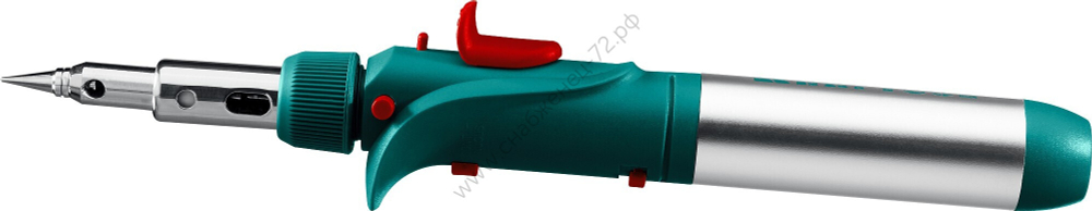 KRAFTOOL SolderGas 120K 30-120Вт 1300°С горелка, фен, пьезоподжиг, набор 10-в-1, Газовый паяльник (55503-H10)