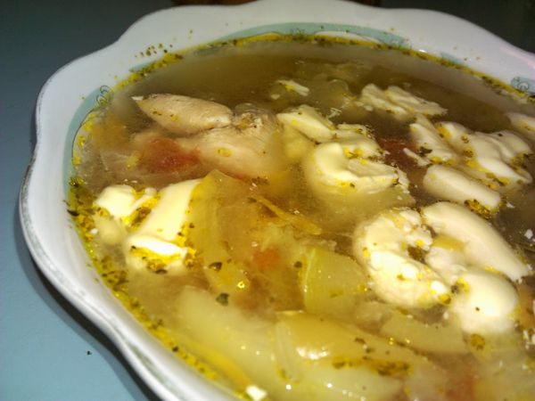 Куриный быстросуп с овощами