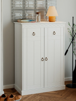 Тумба Индра из МДФ 2 ящика, белая