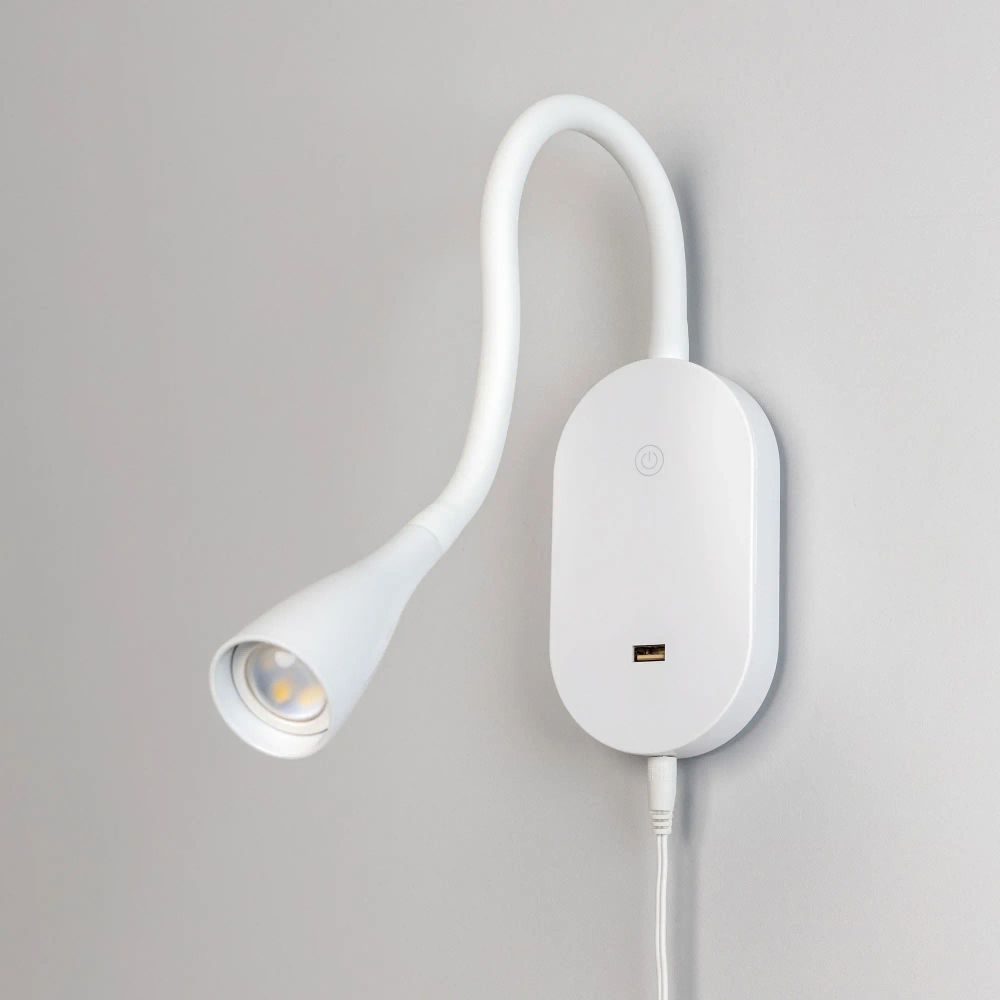 Citilux Рио CL704380N LED Светильник гибкий с USB Белый