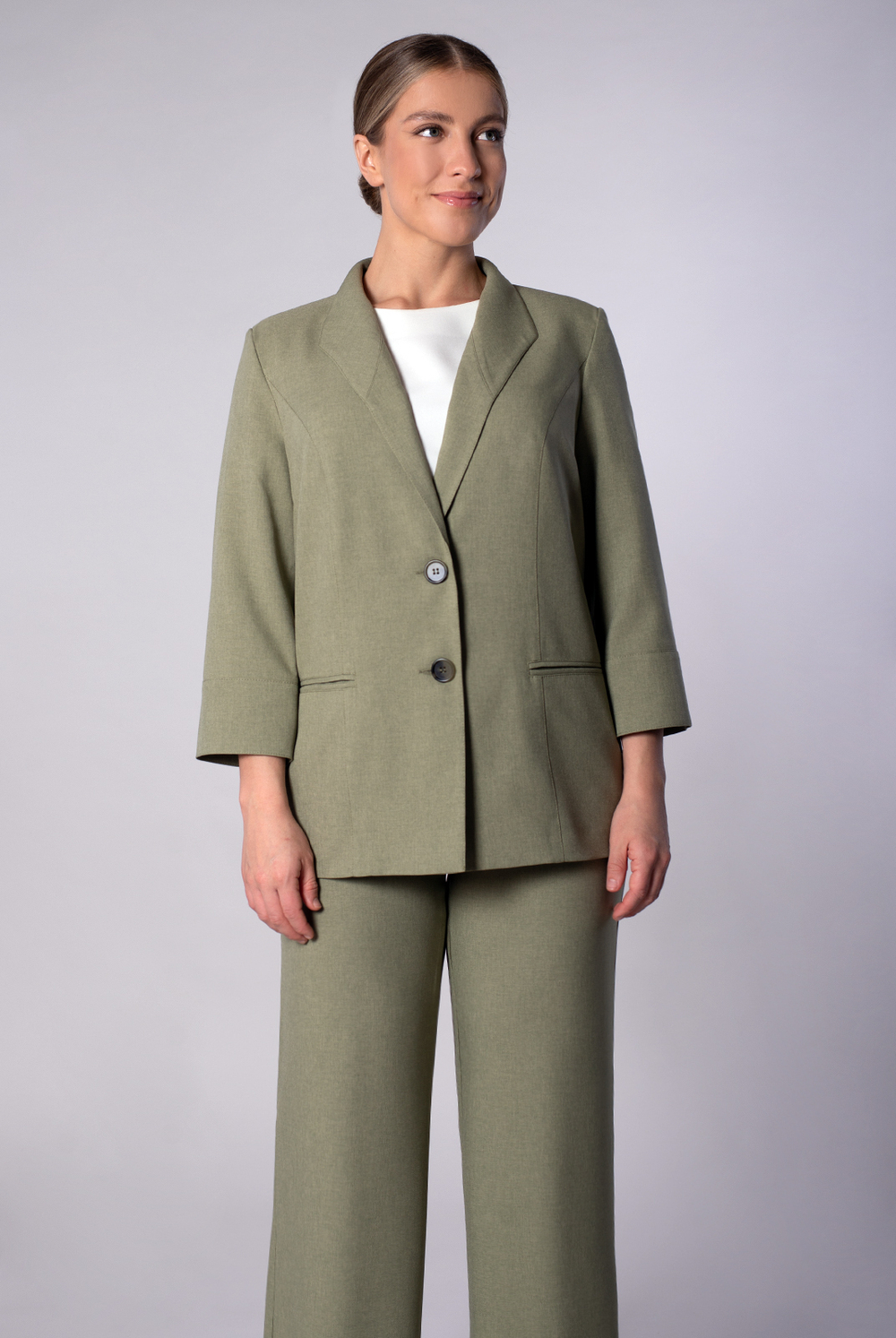 Жакет женский 4034АП, оливковый #259Оа044034АП