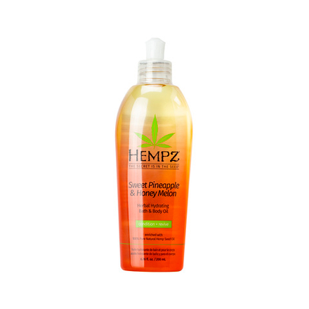 HEMPZ Масло увлажняющее для ванны и тела Ананас и Медовая Дыня 200ml/ Sweet Pineapple&Honey Melon Hydrating Bath & Body Oil