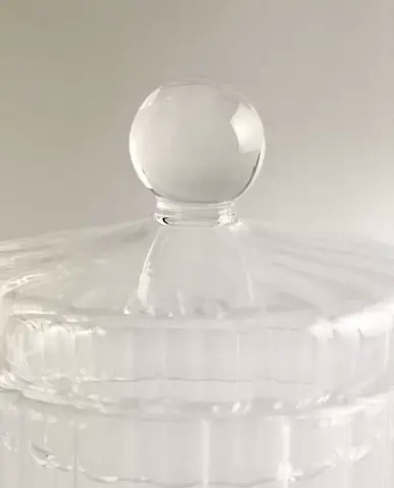 ZARA HOME БОРОСИЛИКАТНАЯ БАНКА ДЛЯ ВАННОЙ КОМНАТЫ, ПРОЗРАЧНЫЙ