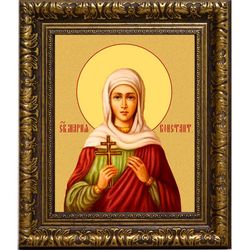 Мария Константинопольская (Патрикия) святая мученица. Икона на холсте.