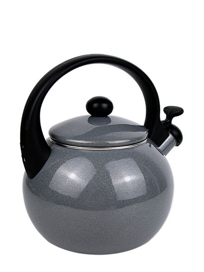 Чайник 2,2 л. эмалированный со свистком Kamille KM 1038D с черной бакелитовой ручкой