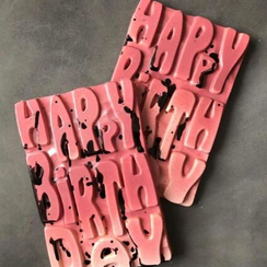 395 | Форма для шоколадных плиток "Happy birthday" (275*175 мм)