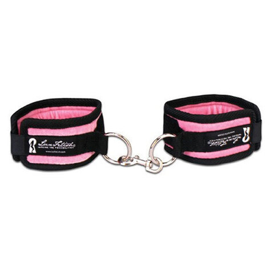 Бархатистые розовые наручники унисекс